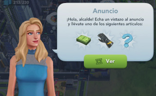 Anuncio en SimCity BuildIt