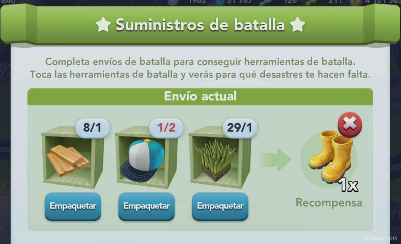 Envio de Batalla, en SimCity BuildIt