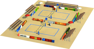 Cancha de voleibol en SimCity BuildIt