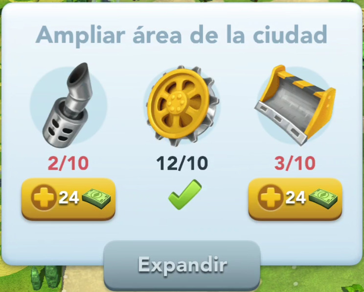 Ampliar Terreno en Ciudad en SimCity BuildIt