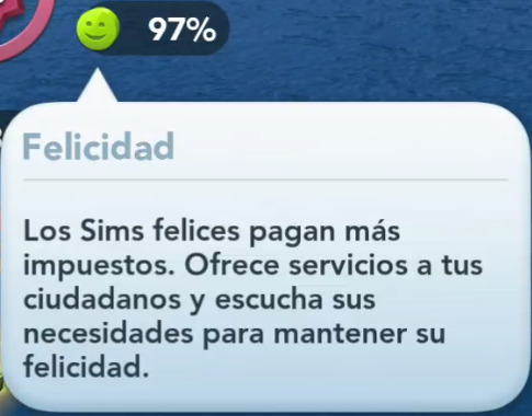 Felicidad en SimCity BuildIt