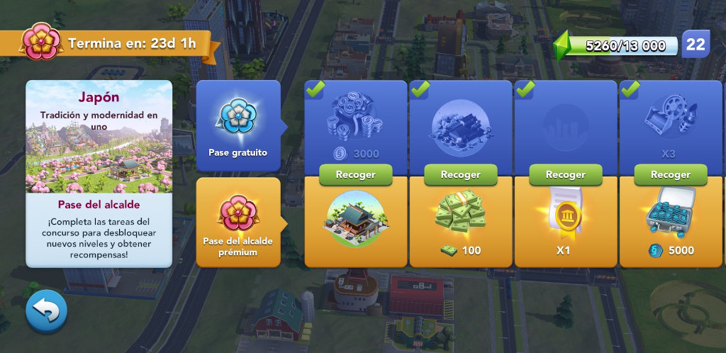 Pase de Alcaldes en SimCity BuildIt