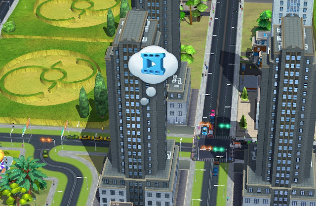 Publicidad en bocadillo mediante vídeo en SimCity BuildIt