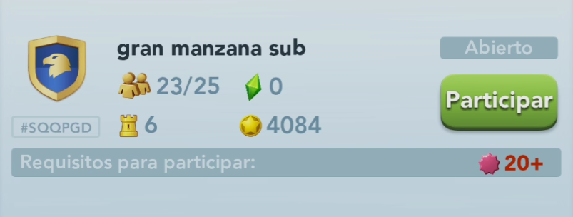 Club Gran Manzana Sub de Simcity BuildIt