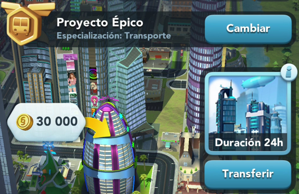 Proyecto Épico de Transporte en Simcity BuildIt